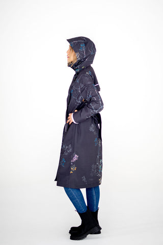 Scribbler floral trench coat, best trench, waterproof trench style, NZ design