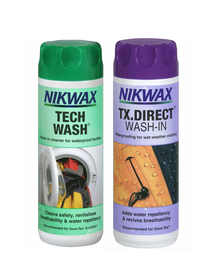 Nikwax Tech Wash and Softshell Proof Wash-In Duo-Pack - 300 ml