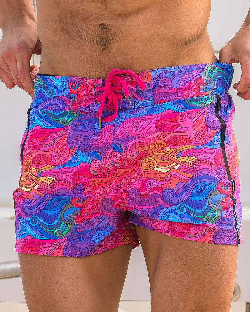 Mens Pink & Hot Pink Swim Trunks & Board Shorts - Tucann America