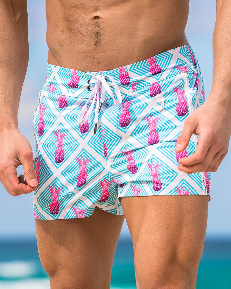 Mens Pink & Hot Pink Swim Trunks & Board Shorts - Tucann America