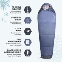Tripole Zanskar Series -15°C Army Sleeping Bag with Fleece Inner (Blue)