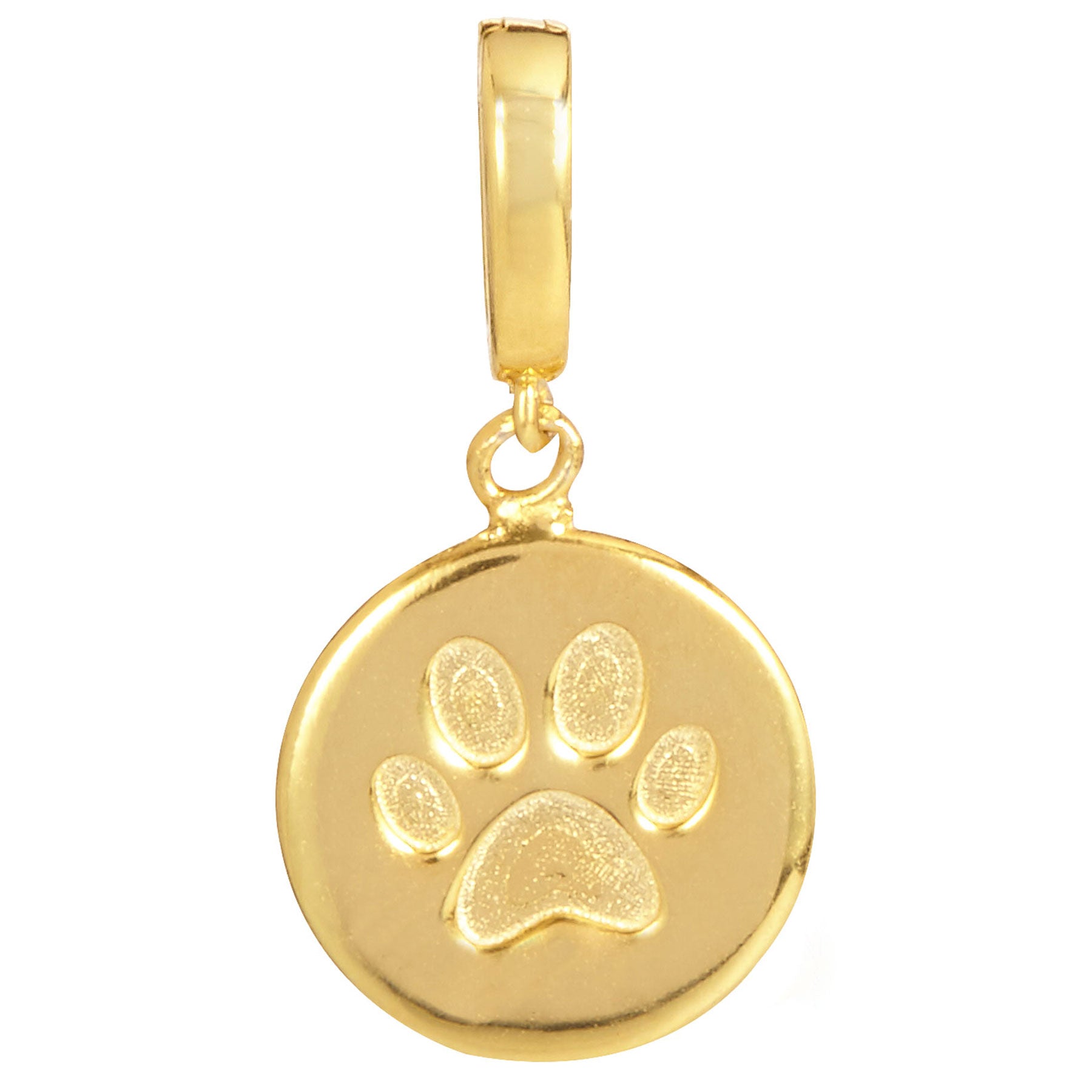 18K Gold Plated Paw Print Removable Charm with Latch – Savvy Cie Jewels