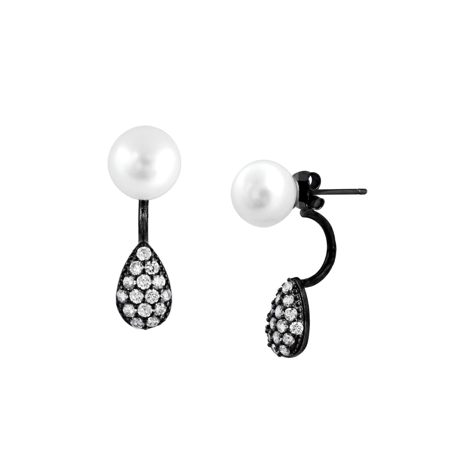 stud earring with drop back