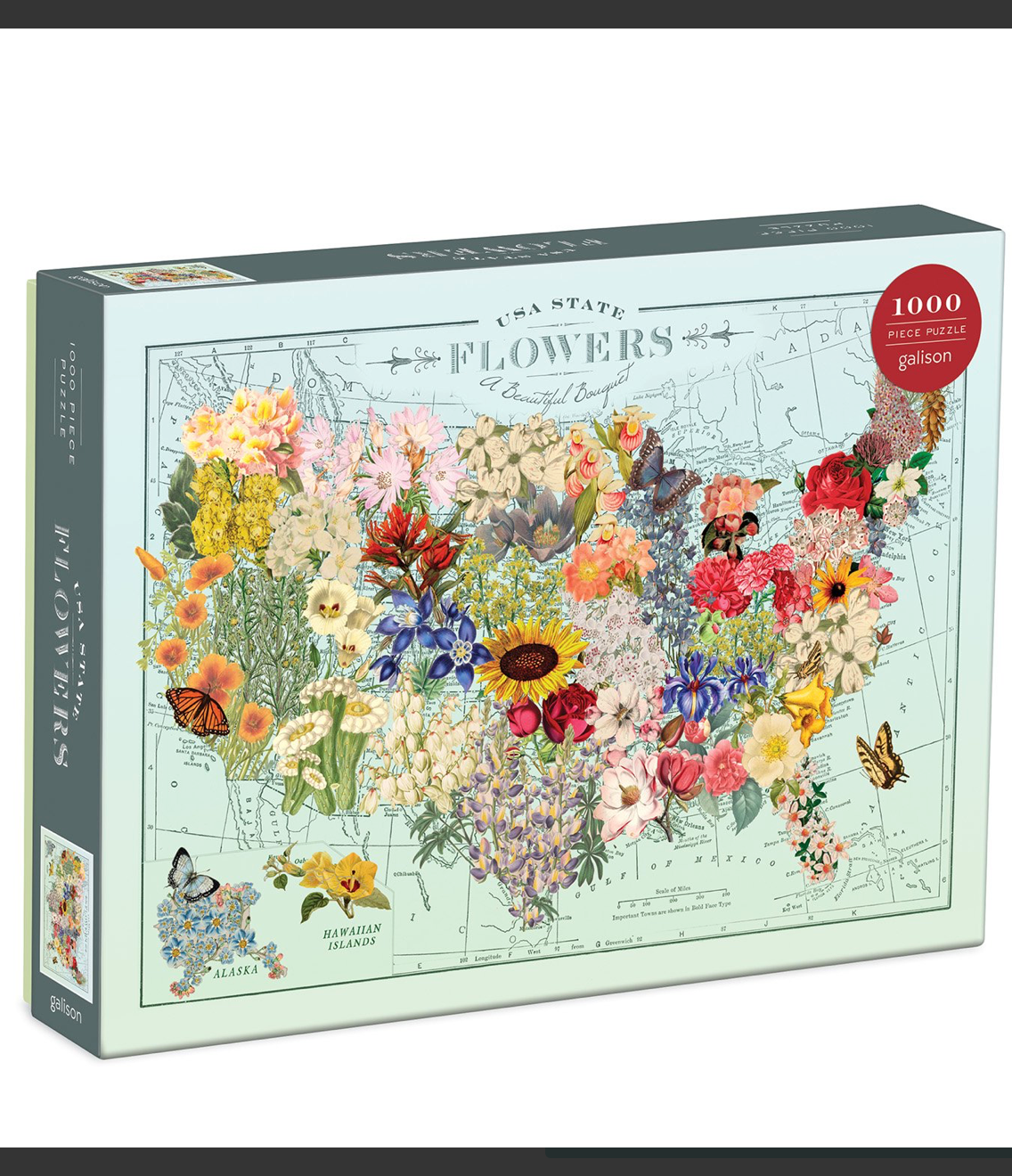 Wendy Gold USA State Flowers: 1000pc Puzzle