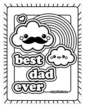 best cloud dad coloring page