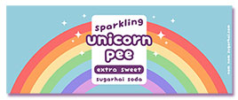 unicorn pee label