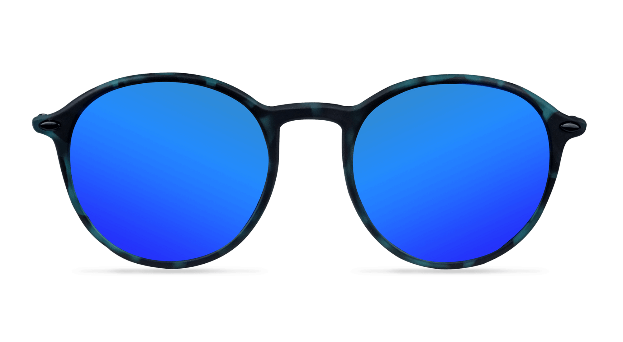 Cobalt Blue Reflective Rounds – BOMO Sunglasses | Official Online Shop