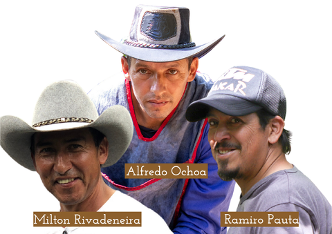 Z Beans farmers Milton Rivadeneira, Alfredo Ochoa, and Ramiro Pauta