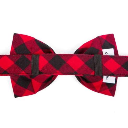 Red Buffalo Check Dog Bow Tie