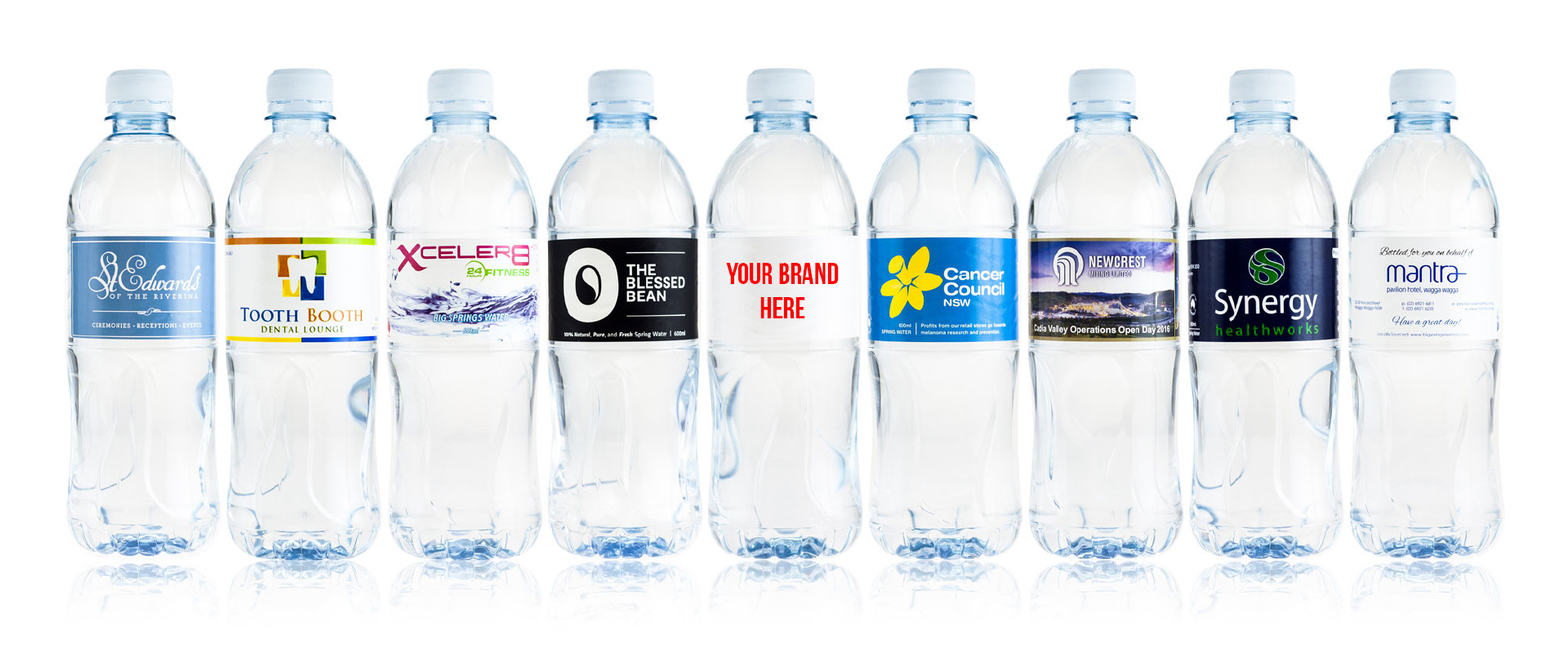 custom labelled bottled spring water