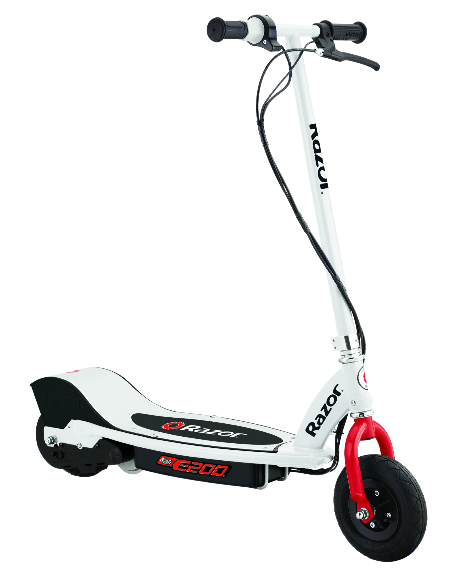Photo 1 of FOR PARTS ONLY! Razor - E200 Electric Scooter- 8" Air-Filled Tires, 200-Watt Motor, Up to 12 mph and 40 min of Ride Time- Motor does not start. After full charge and getting to required speed, the electric motor does not engage.