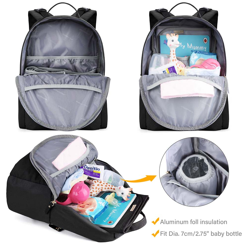diaper bag with changing mat