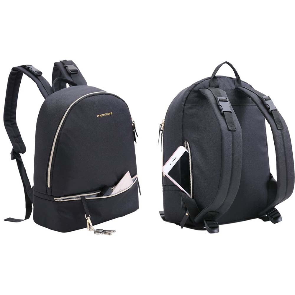 black backpack changing bag