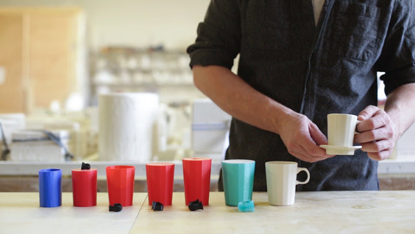The DoubleShot Espresso Cup 3D Printed Models from The Bright Angle Handmade in Asheville NC 