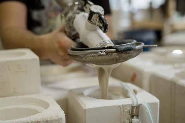 Slipcasting Porcelain Ceramics at The Bright Angle Studio in Asheville NC 