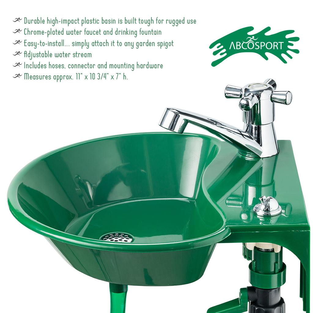 Outdoor Sink And Faucet Fixture With Built In Drinking Water