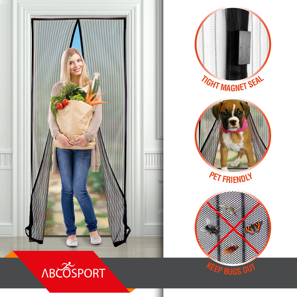 Magnetic Screen Door Fits Doors Up To 39 X 83 Comes