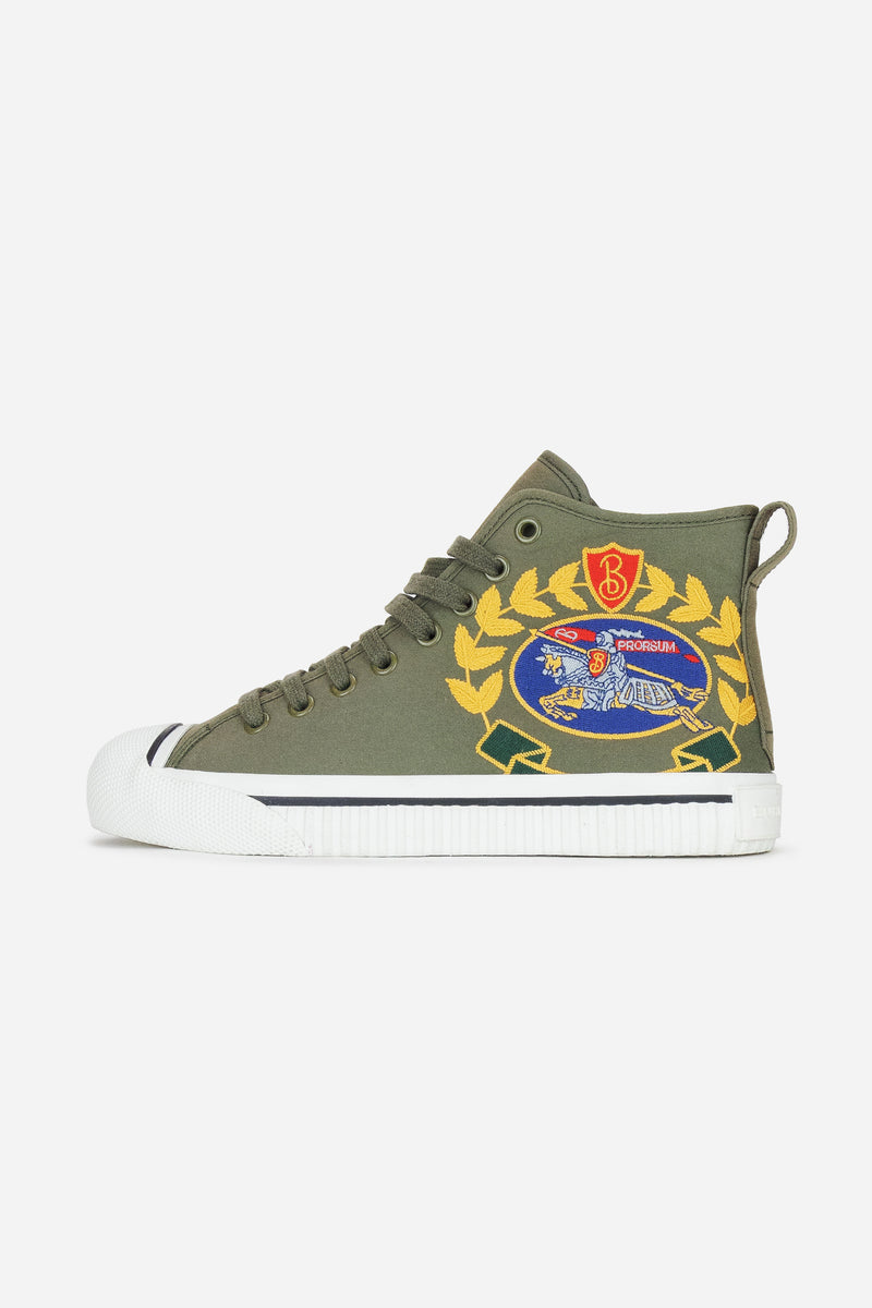 Burberry Khaki High Top Sneakers – So Over It Luxury Consignment