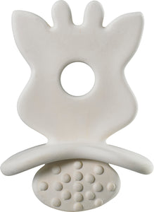 Sophie la Girafe - Chewing Rubber https://babystuff.co.nz/products/sophie-la-girafe-chewing-rubber Natural Teether made from 100% natural rubber. A material that is healthy, natural, soft and supple, taken from the sap of the Hevea tree for a product that babies will love. Easy for little hands to grab, with its integral handle in the shape of Sophie's head. Lots of parts to nibble on (ears and horns). Suitable from...