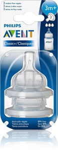 AVENT - Classic 3m+ 2x Newborn flow teats