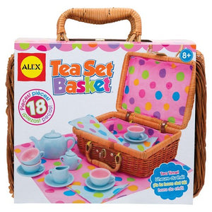 Alex - Picnic Basket - 18 Piece https://babystuff.co.nz/products/alex-picnic-basket-18-piece Alex Picnic Basket 18 Piece Picnic time! This charming wicker basket contains everything you need for the perfect picnic in the park, backyard or even the living room! 18 Piece Enamel Ware Set Contains: Wicker basket, 4 plates, 4 cups, 4 spoons, 4 forks and tablecloth. Age 3 years +