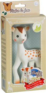 Sophie la Girafe - Fanfan la Fawn https://babystuff.co.nz/products/sophie-la-girafe-fanfan-la-fawn Your little one will love Fanfan the Fawn, made from 100% natural and soft rubber for more comfortable teething.Fanfan the Fawn is Sophie the Giraffe's friend, and is happy to help your little one soothe their sore gums as their first little teeth come through. Made with 100% natural latex rubber and coloured with food...
