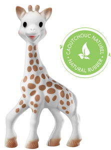 Sophie la Girafe - Gift Box https://babystuff.co.nz/products/sophie-la-girafe-gift-box Sophie the Giraffe is a 100% natural teething toy produced by Vulli toys that is loved by children worldwide. Born in France in 1961, Sophie the Giraffe has been part of babies’ lives for 50 years. Each Sophie the Giraffe made today, still requires a total of 14 manual operations. Sophie the Giraffe is made of 100% nat...