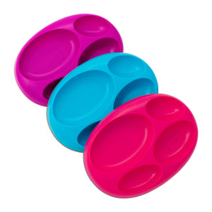 Boon Platter https://babystuff.co.nz/products/boon-platter The innovative platter from Boon is an edgeless, nonskid and divided Plate.GREAT FOR FOOD. GREAT FOR DIPS. GREAT FOR SANITY.How come kids don't like food that touches? We have no idea but we solved the problem anyway. Platter has four nicely divided sections so food will never co-mingle (the horror!), plus it has a uni..