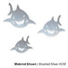  Crystal Ashley - Shark Family - Brushed Silver https://babystuff.co.nz/products/crystal-ashley-shark-family-brushed-silver These magnificent sharks are right at home in an underwater themed bedroom. Material Shown : Brushed Silver ACM