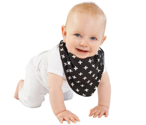 Mum2Mum - Fashion Bandana - Black https://babystuff.co.nz/products/mum2mum-fashion-bandana-black Reversible. Fun, funky fashion prints yet still practical. It’s the bib with 3 layers, totally waterproof and reversible. The REVERSIBLE Fashion Bandana Wonder Bib has 3 layers; a high quality cotton fashion print , PU waterproof layer and of course our super absorbent 100% cotton towelling – making them a fashion item...
