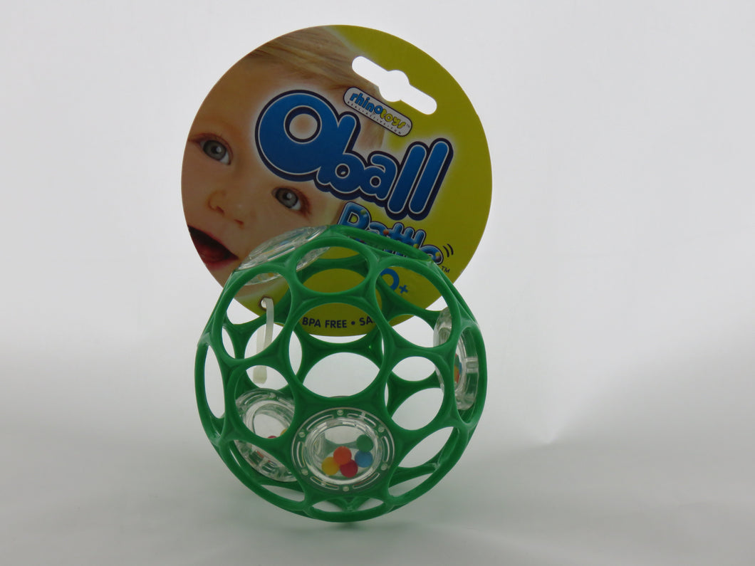Oball - Rattle https://babystuff.co.nz/products/oball-rattle This ball rattle features multiple finger holes that make it easy to grasp, shake and throw. The rattle ball features a chamber with fun rattle beads that creat...