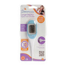 Dreambaby - Large Display Digital Thermometer https://babystuff.co.nz/products/dreambaby---large-display-digital-thermometer Dreambaby Large Display Digital Thermometer. Large easy to read display Fever alert rapid beep indicator Accurate in 30 seconds Flexible tip Protective storage...