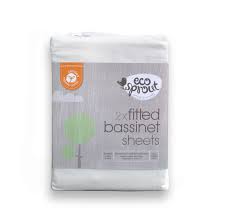 eco-sprout - 2 x fitted bassinet sheets