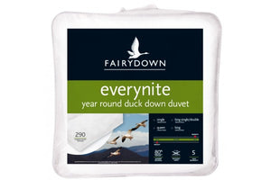 Fairydown - Everynite - Year Round Duck Down Duvet https://babystuff.co.nz/products/fairydown-everynite-year-round-duck-down-duvet The Fairydown Everynite duck feather & down duvet allows you and yourfamily to experience the blissful sleep made possible by thelightness and warmth of fea...