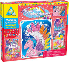 The Orb Factory - Magical Flying Horses Sticky Mosaics https://babystuff.co.nz/products/the-orb-factory---magical-flying-horses-sticky-mosaics Peel, stick and follow the numbers to add colour and sparkle to these beautiful horses then nuzzle, snuggle and soar with your new magical friends Sales channels Manage Available on 4 of 4  Online Store  Facebook Mobile App Aftership store connector Organization Product type  toys Vendor  www.babystuff.co.nz Collections There are no collections available to add this 