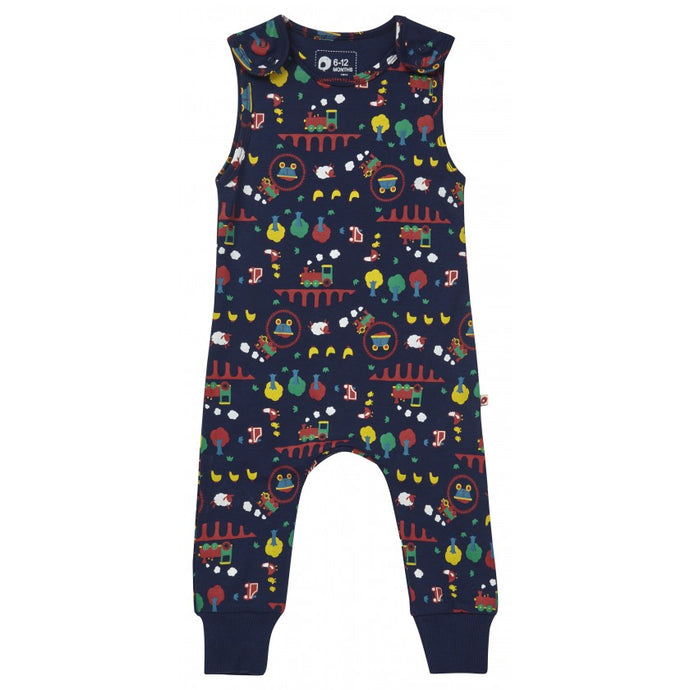 piccalilly - ribblehead dungarees https://babystuff.co.nz/products/piccalilly---ribblehead-dungarees These soft organic cotton jersey dungarees feature a navy blue Ribblehead print with steam trains and farm animals. Our all-in-one dungarees are designed with active baby and toddlers in mind and are comfy for baby and toddler to wear. GOTS certified and manufactured to the highest ethical standards. Designed in the UK...