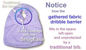 Snug Ease - Bib https://babystuff.co.nz/products/snug-ease-bib The award winning bib which protects as the neck where other bibs gap!