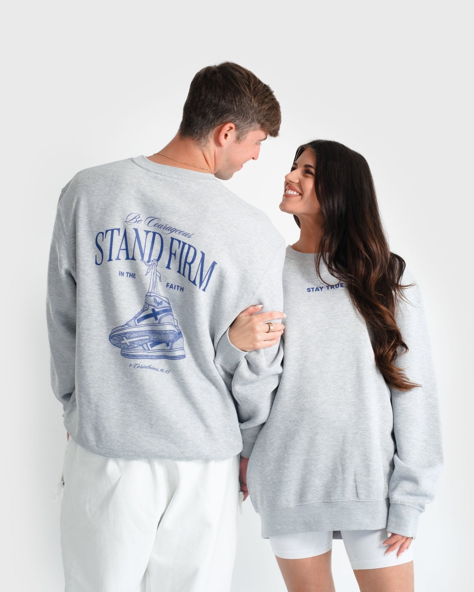 "Stand Firm X Stay True" Heather Grey Crewneck