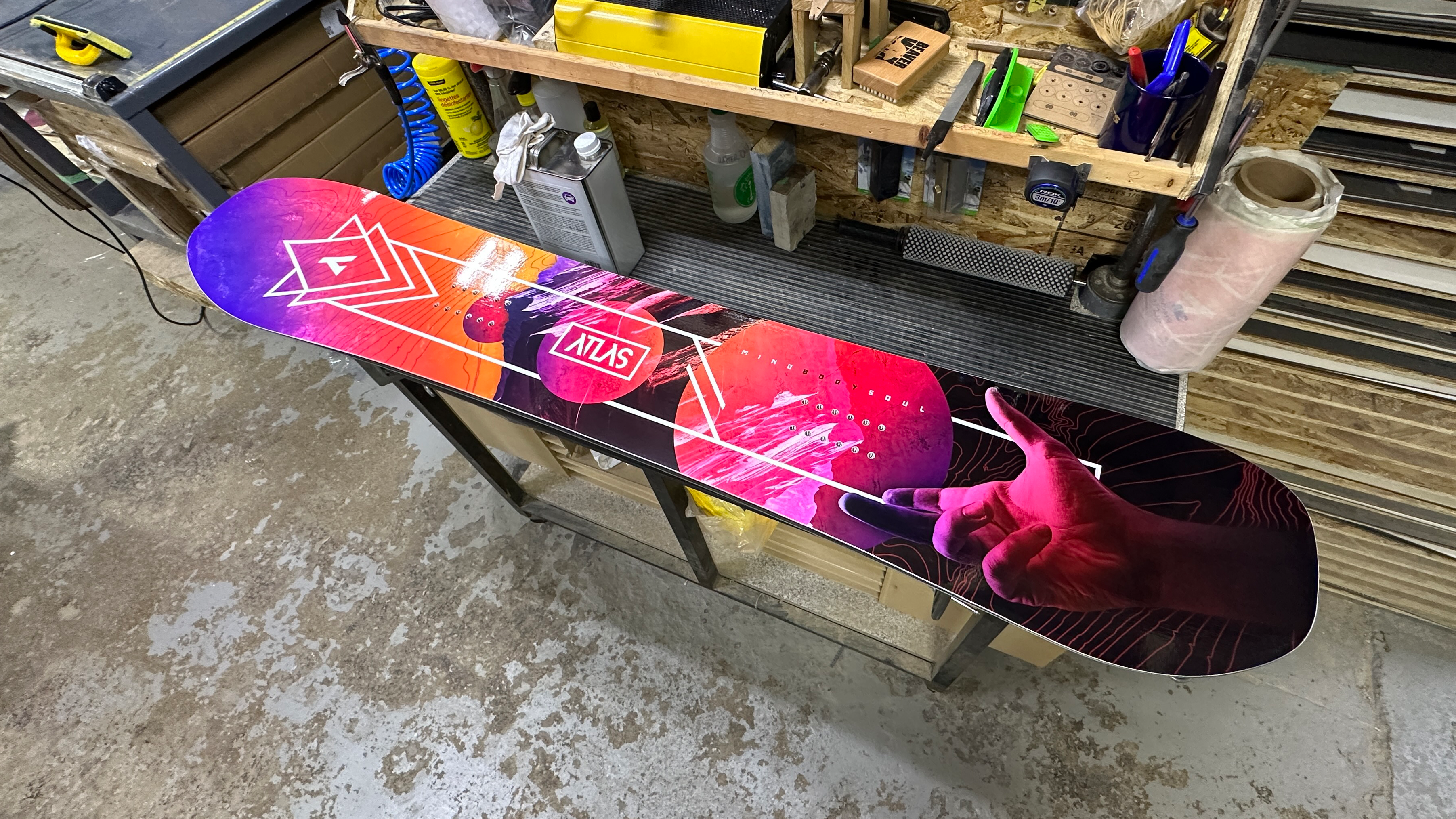 Wired custom snowboard design by a customer