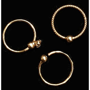 ILK 22K Gold Nose Rings | Vintage India NYC