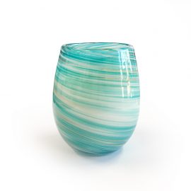 Vintage Jar – Mint Blue Swirl