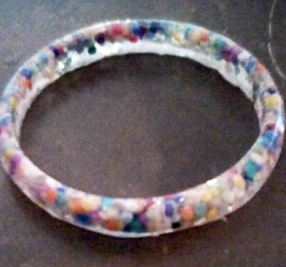 Resin Bracelet with Diamonds