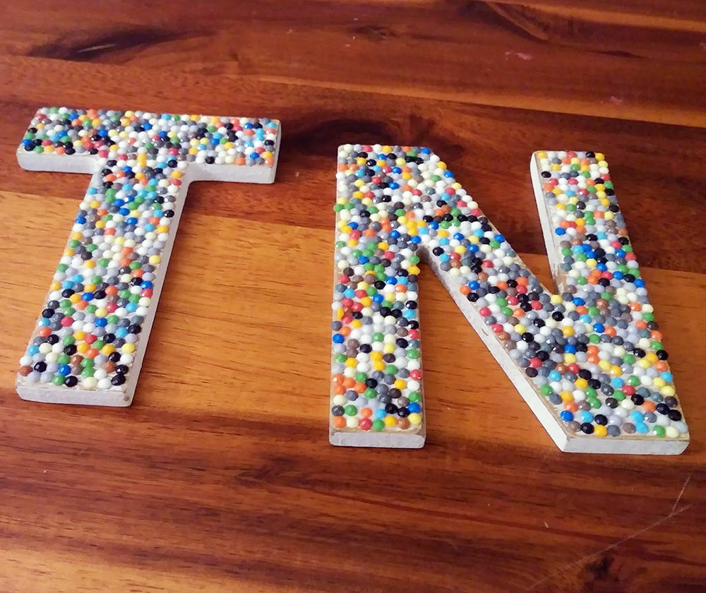 Wooden Letters with Gems