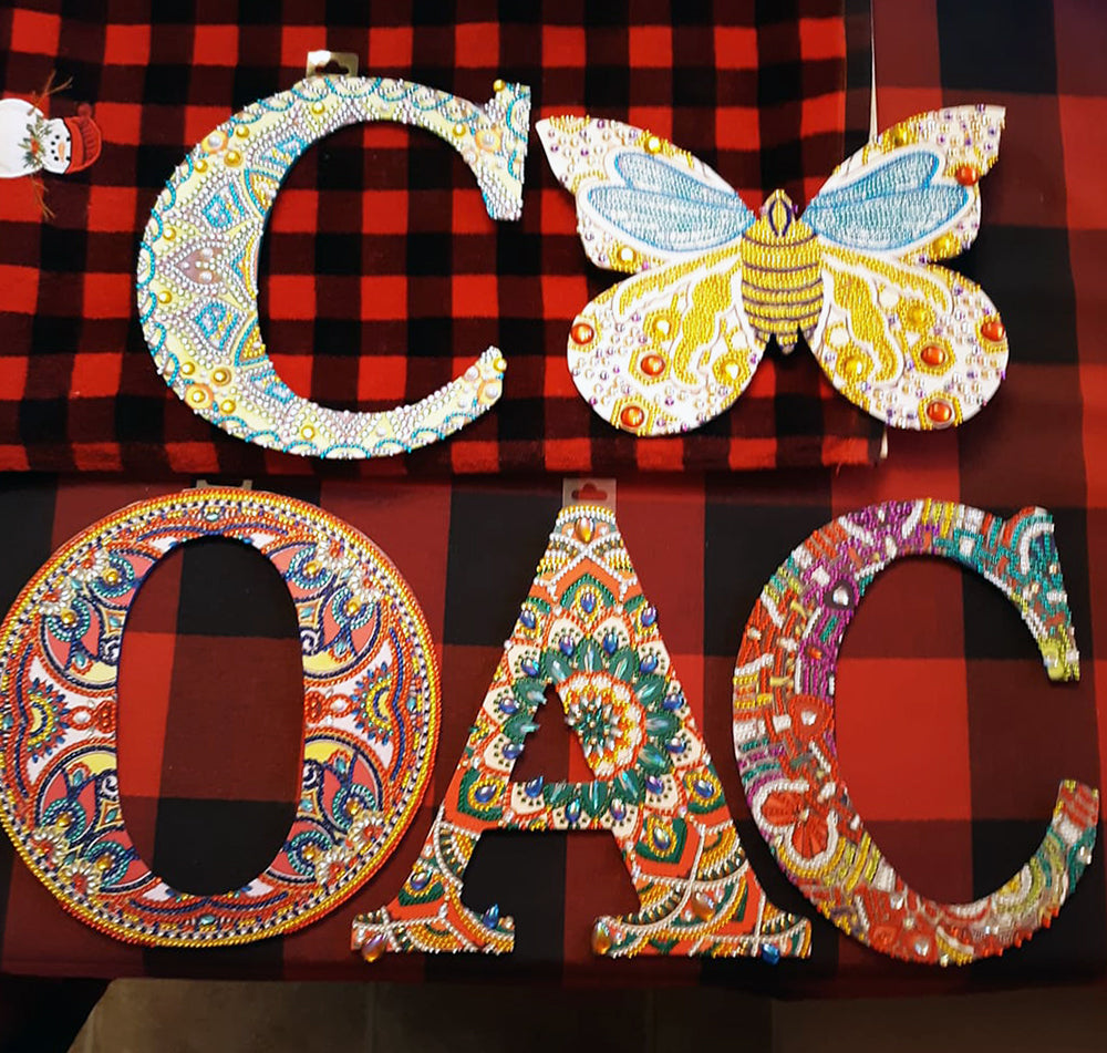 Wooden Letters with Gems