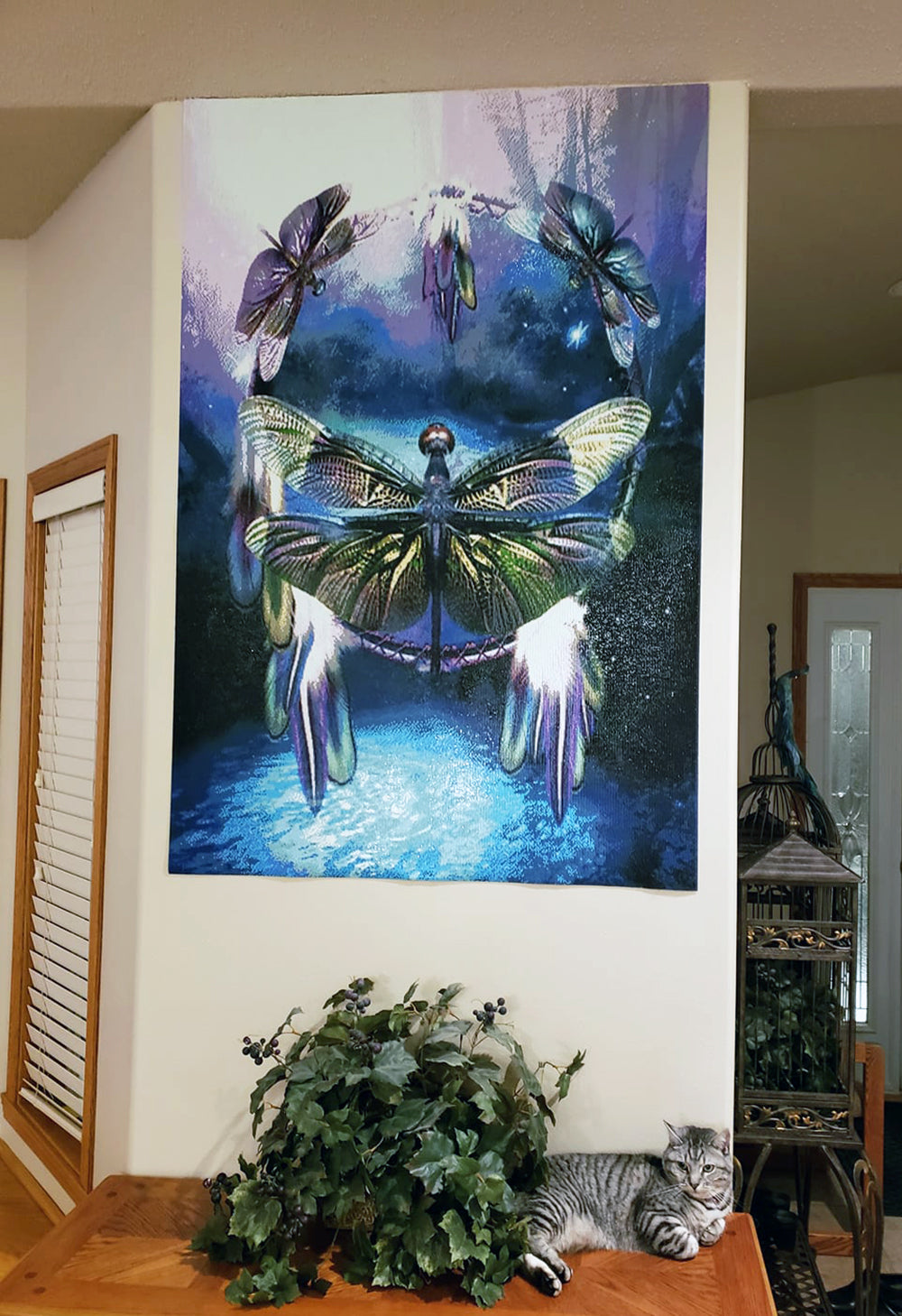 Butterfly Diamond Painting With Cat 