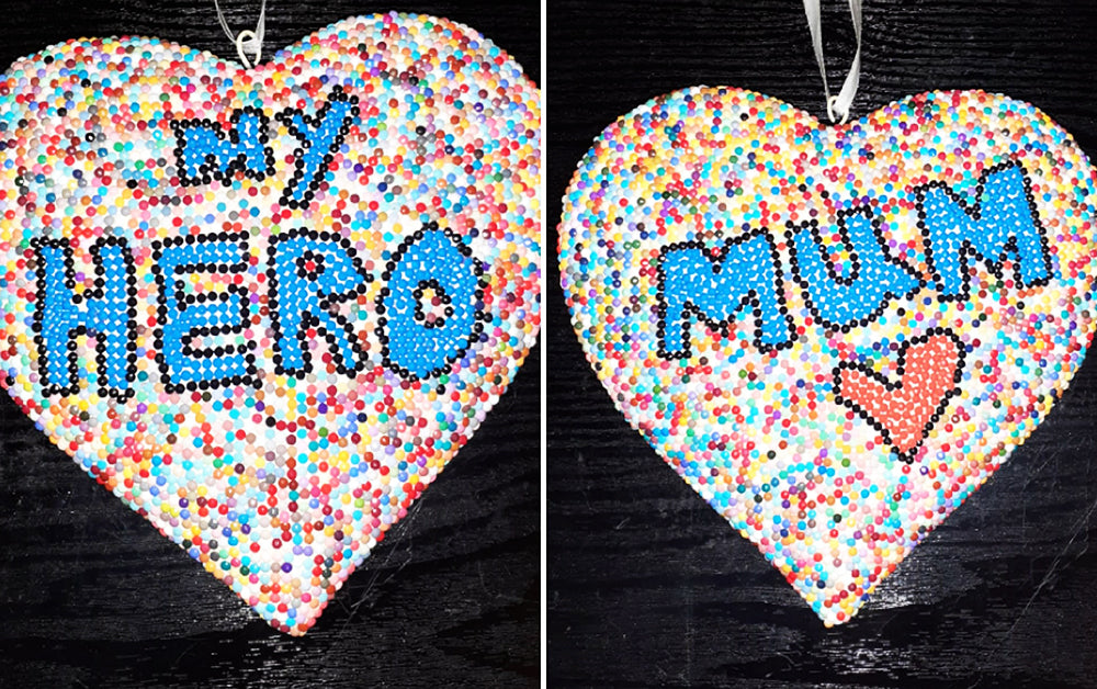 "My Hero, Mum" Heart Sign