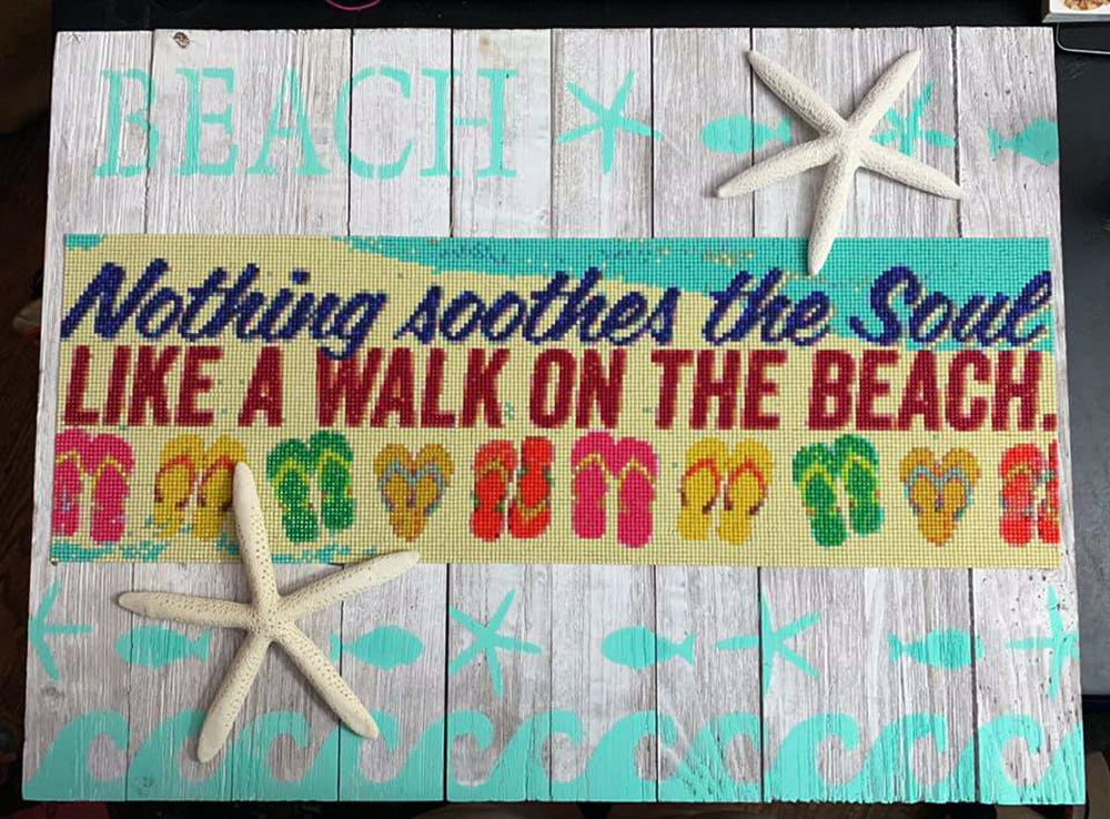 Diamond Painting Beach-Themed Doormat 