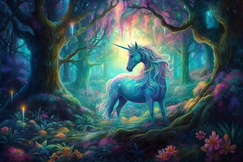 Dabdoob  Hinkler Crystal Creations Canvas Rainbow Unicorn