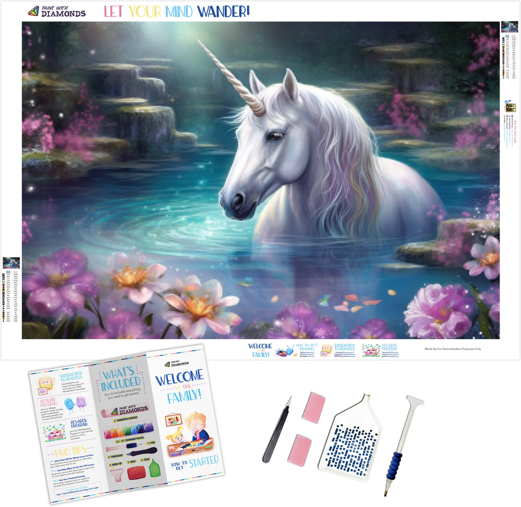 Beautiful Rainbow Unicorn Official Diamond Painting Kit