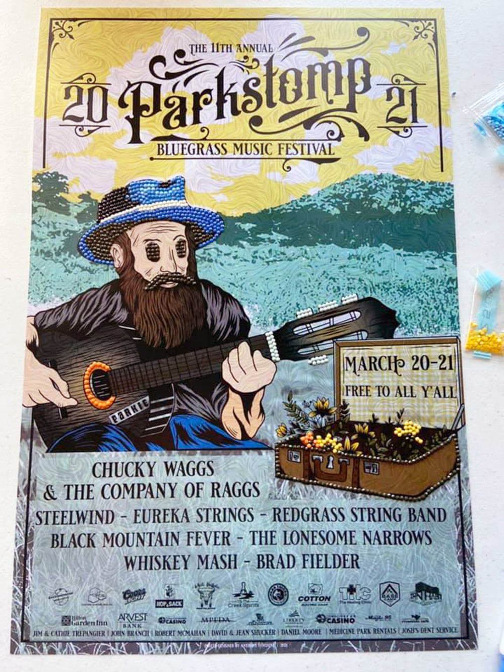 Festival Poster With Diamonds 